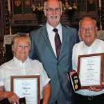Sylvia Risby and Bob Tresedern receive their 60 Years Service Awards