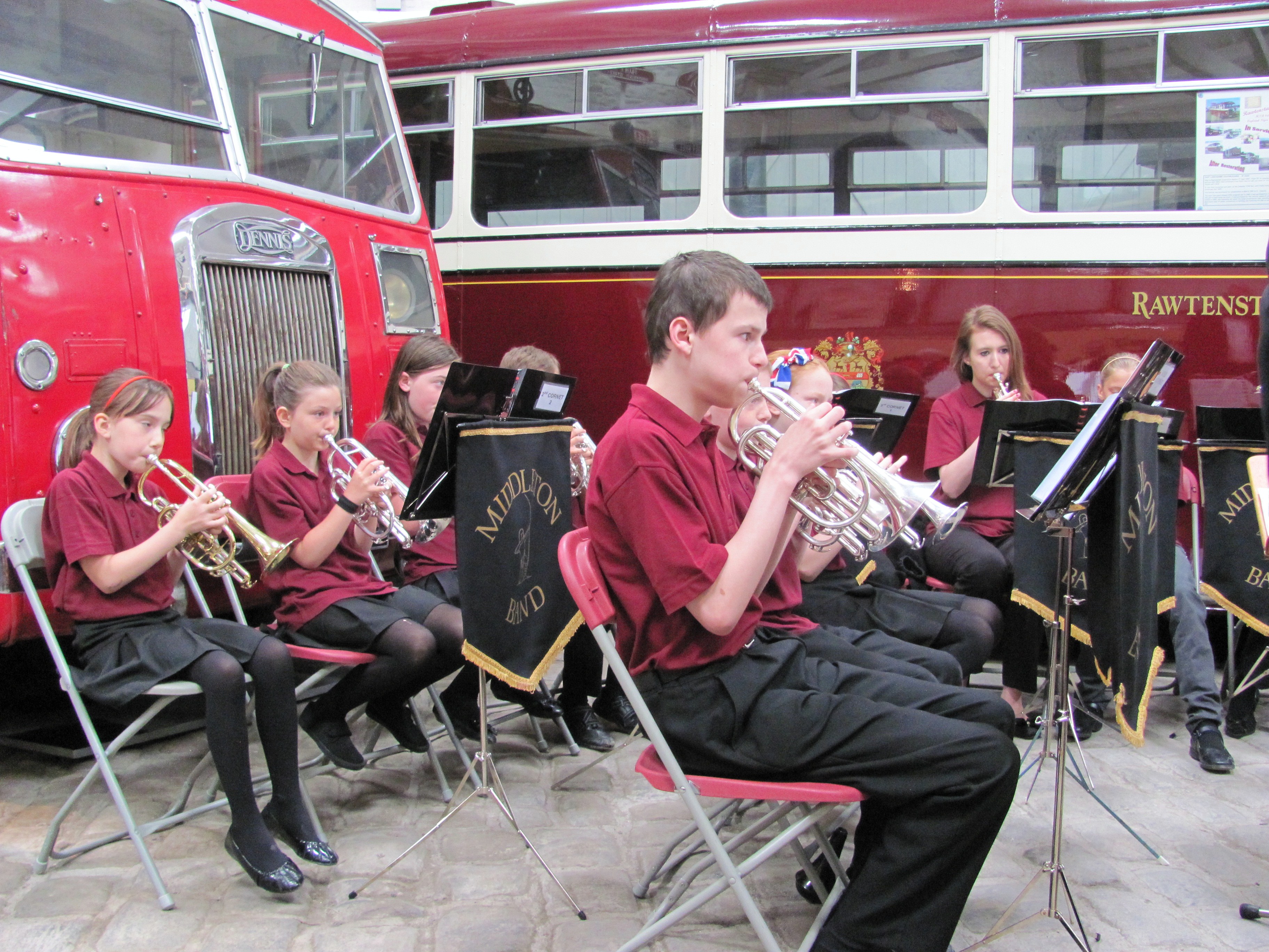 The cornets in action