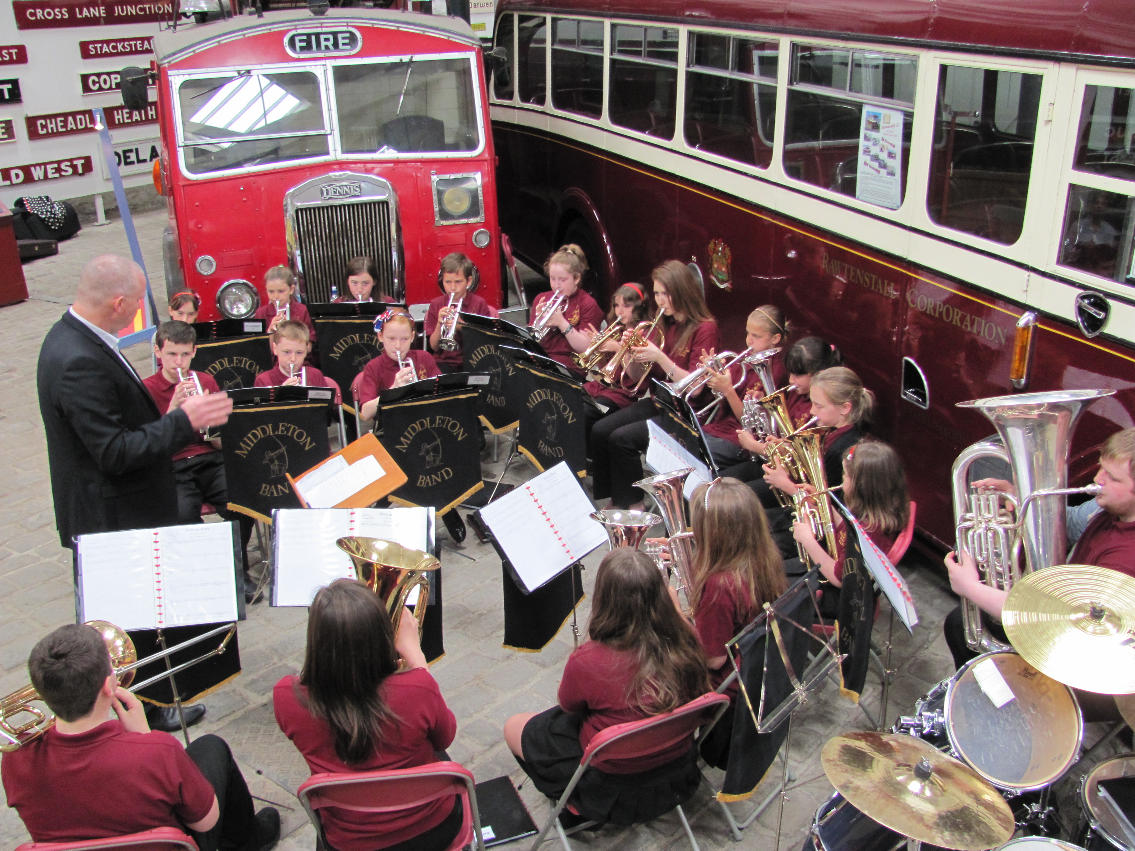 Middleton Youth Band at Bury Transport Museum