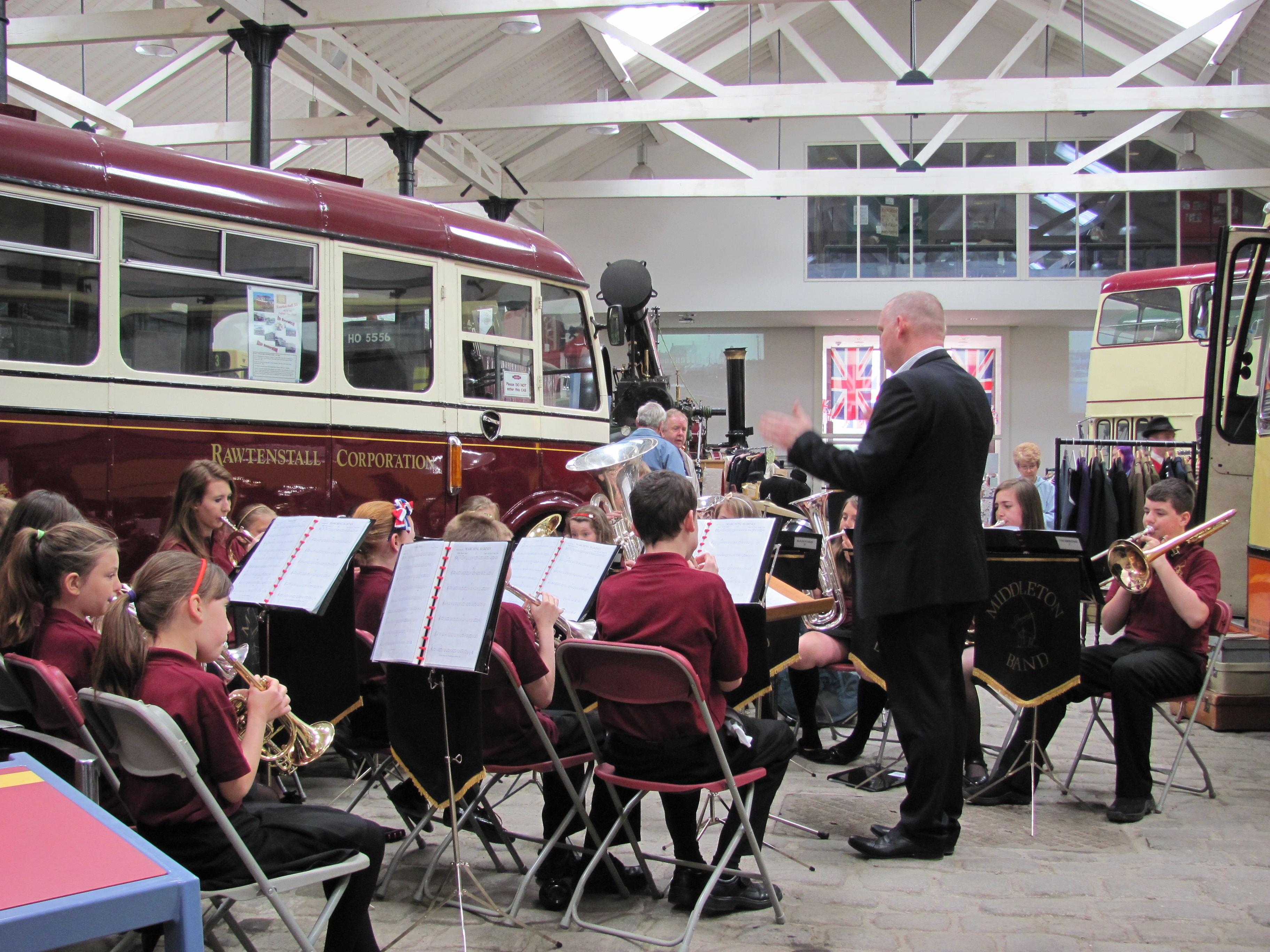 Middleton Youth Band at Bury Transport Museum