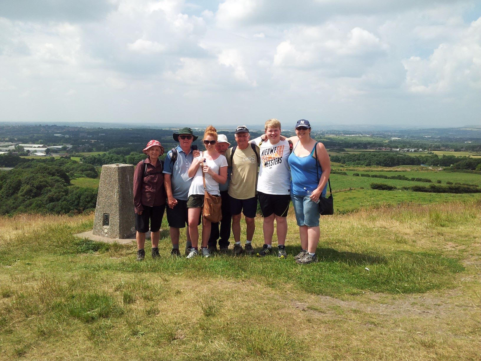 At the monument at Tandle Hills